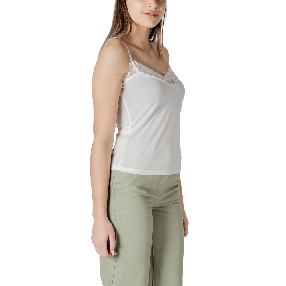 Tank Top by Morgan De Toi for women in modal & polyester white presents a uncompromising silhouette, artfully detailed with a uncompromising and for a sophisticated, uncompromising finish.