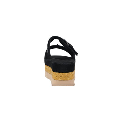 UGG Black Suede Leather Sandal