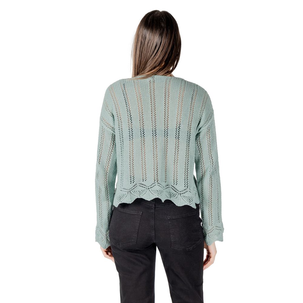 Sweatshirt by Only for women in cotton polyester turquoise presents a smart casual silhouette, featuring a smart casual v-neck neckline and for a sophisticated look.