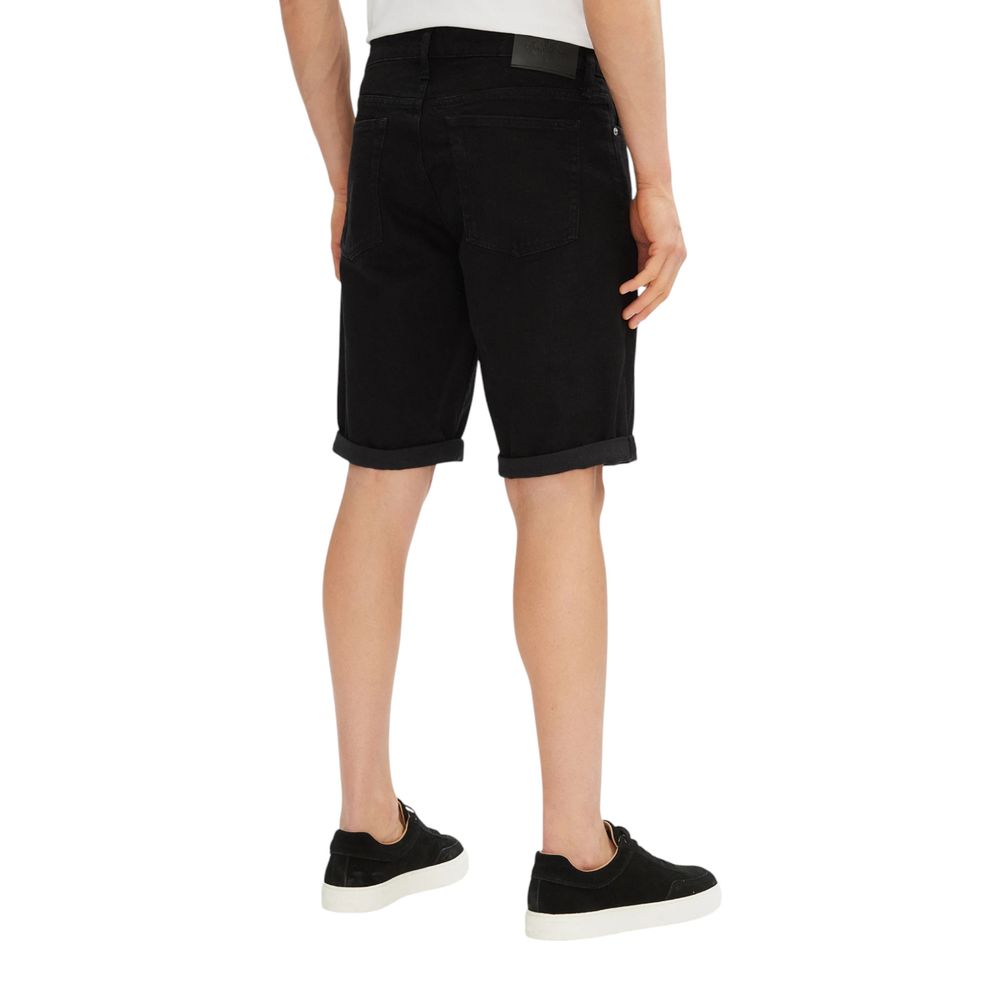 Calvin Klein Jeans Men's Slim Stretch Cotton Bermuda Shorts - Black