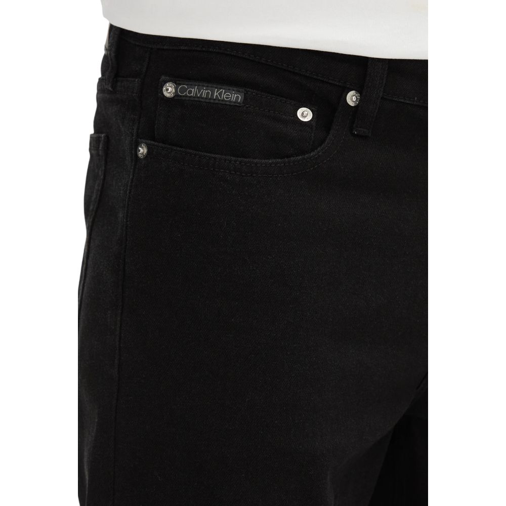 Calvin Klein Jeans Men's Slim Stretch Cotton Bermuda Shorts - Black