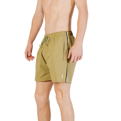 Hugo Boss Green Polyester Swim Short