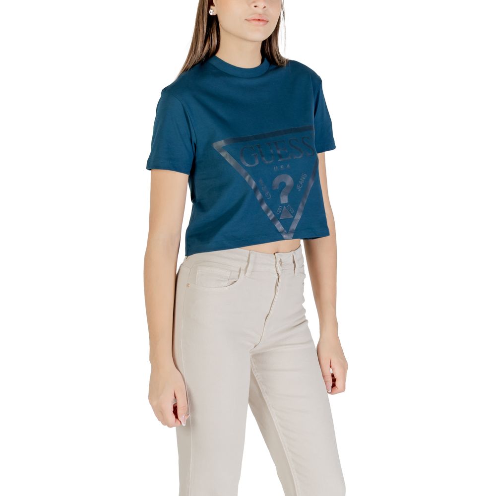 T-Shirt by Guess Active for women in cotton black showcases a chic silhouette, artfully detailed with a chic and for a chic finish.