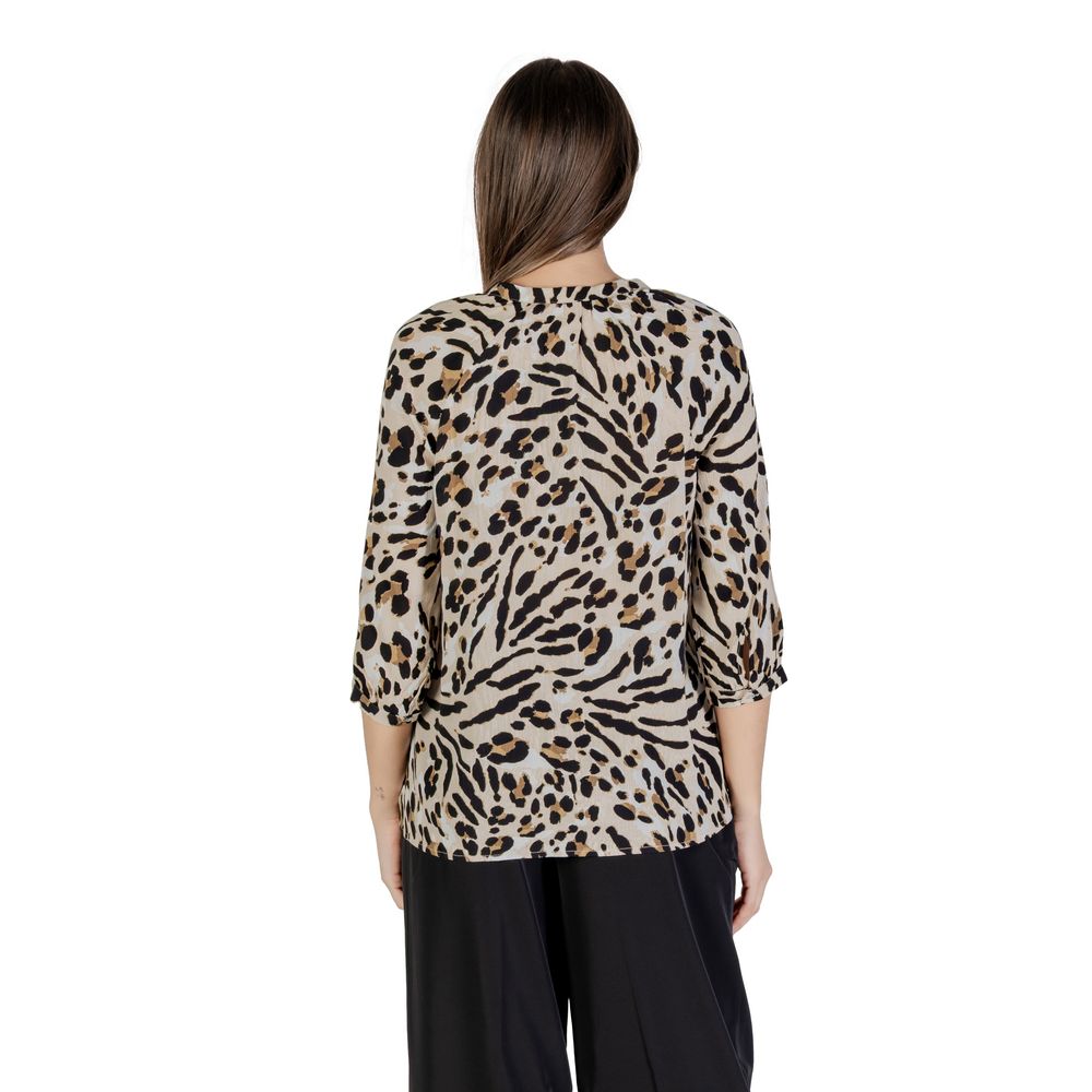 ICHI Beige Viscose Shirt