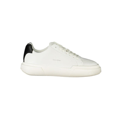 Athletic Sneakers by Calvin Klein for women in faux leather & canvas black & white features an stately silhouette, showcasing the signature athletic style of the Women's Athletic Faux Leather & Canvas Sneakers collection with a truly stately finish.