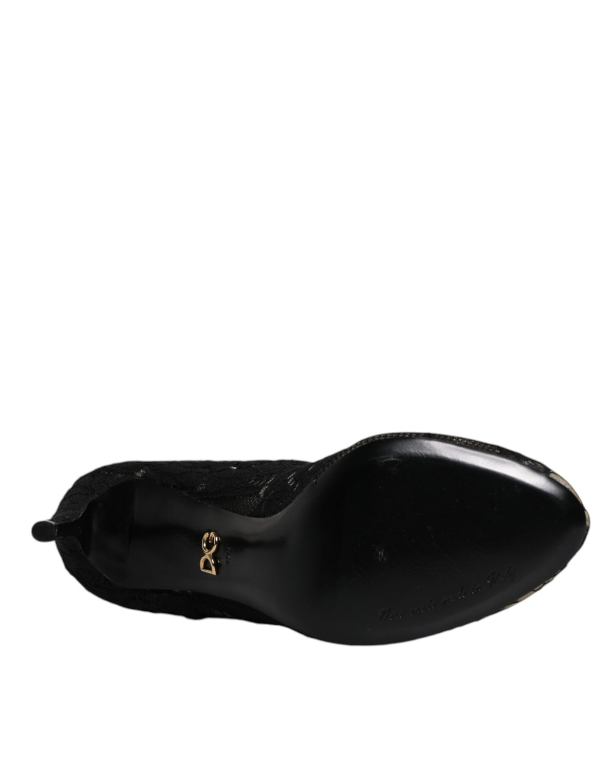 Dolce & Gabbana Women's Polyamide Viscose Calf & Goat Leather High-Heel Ankle Mid-Calf Short Boots - Black Signature