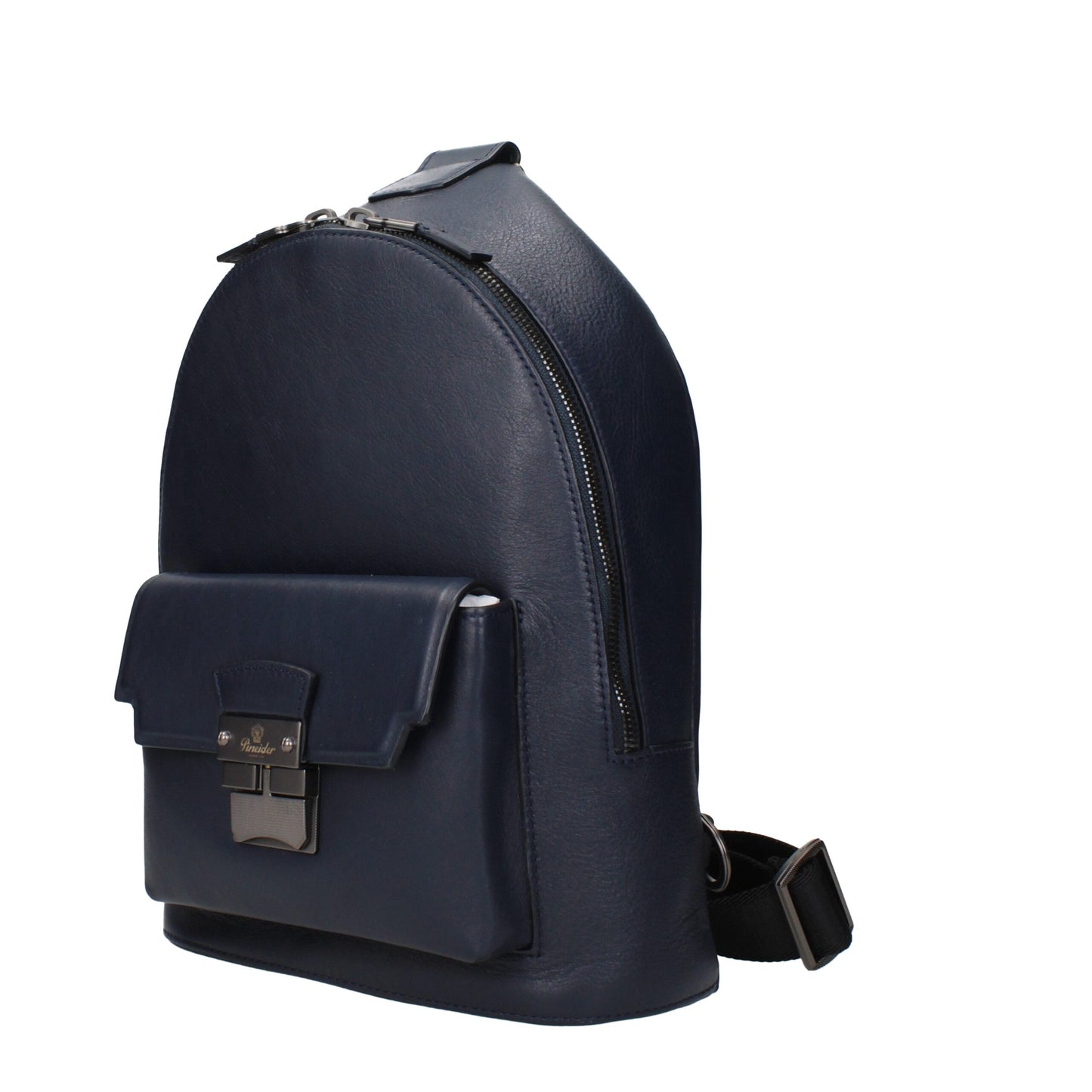 Pineider Blue Leather Backpack