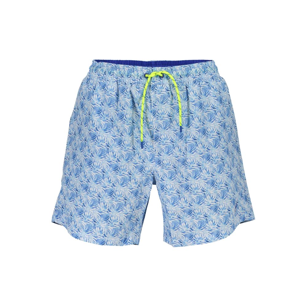 Swim Shorts by North Sails for men in organic cotton & polyester blue & patterned features an glamourous silhouette from the Men's Organic Cotton & Polyester Swim Shorts collection, highlighting a refined fit and glamourous cut for a premium poolside look.