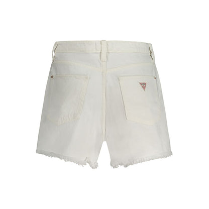 Short Trousers by Guess Jeans for women in cotton white features an effortless chic silhouette, meticulously tailored with a sophisticated , short, and for a effortless chic finish.