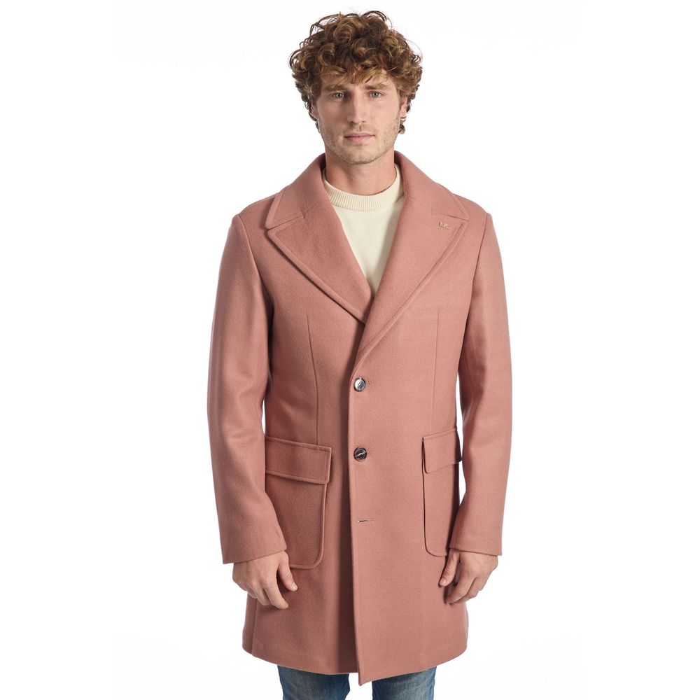 Roberto Pepe Luxury Multicolor Wool Coat