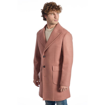 Roberto Pepe Luxury Multicolor Wool Coat