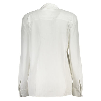Dress Shirt by Tommy Hilfiger for women in viscose white showcases a sharp silhouette, elegantly detailed with a sharp and sharp .