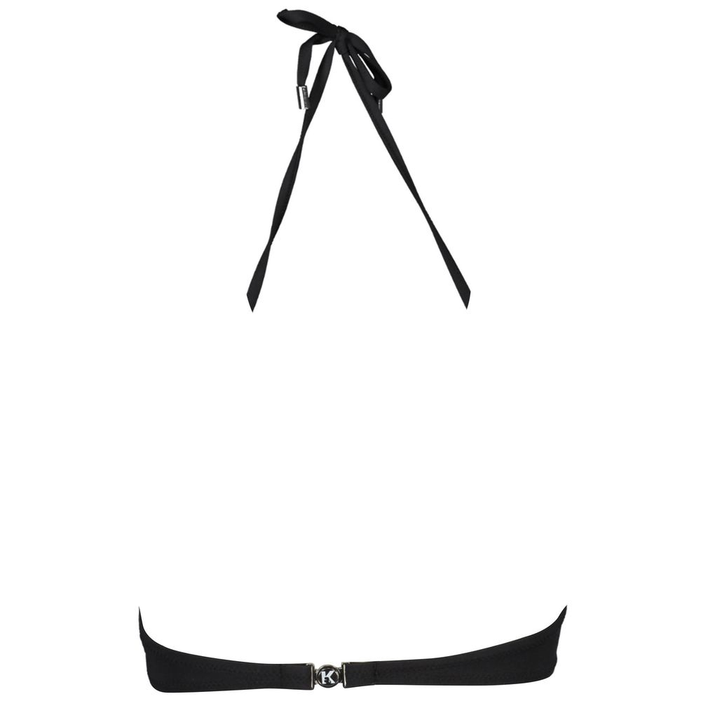 Swimwear by Karl Lagerfeld for women in elastane black & print features a beatiful silhouette, artfully capturing the beatiful Women's Elastane Swimwear design for a sophisticated and beatiful summer look.
