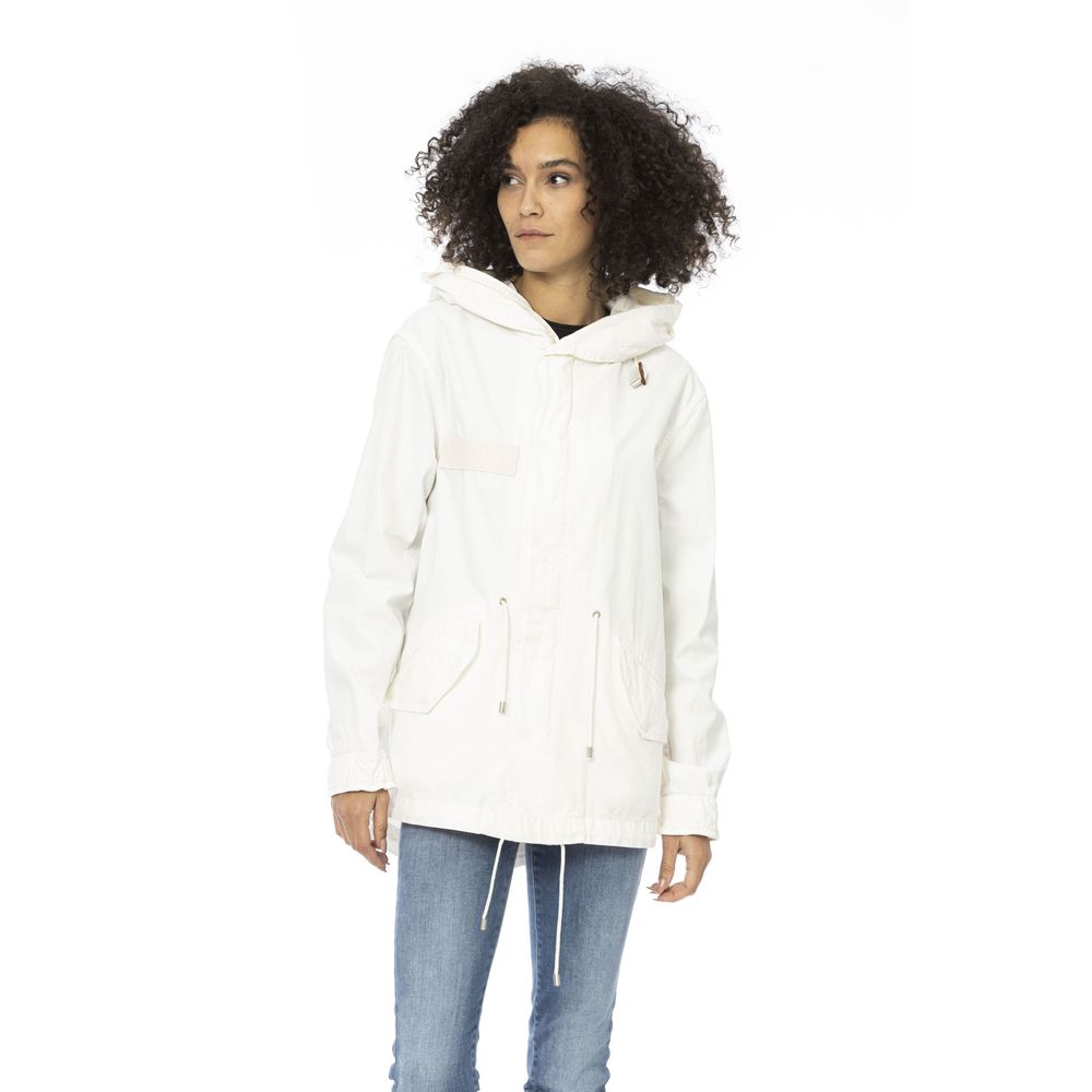 Mr&Mrs Italy White Cotton Jackets & Coat