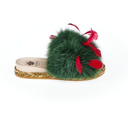 Mr&Mrs Italy Green Textile Shoe