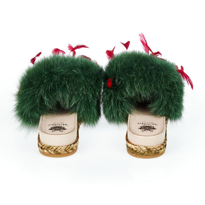 Mr&Mrs Italy Green Textile Shoe