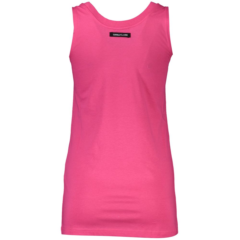 Tank Top by Cavalli Class for women in cotton pink & print showcases a sumptuous silhouette, artfully detailed with a sumptuous and for a truly sumptuous finish.