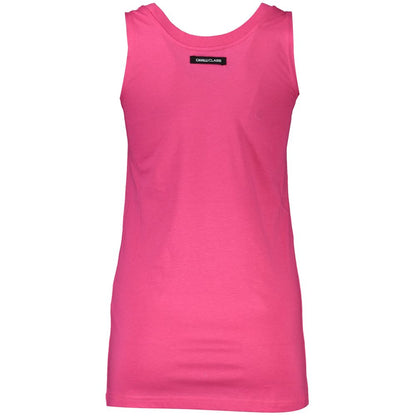 Tank Top by Cavalli Class for women in cotton pink & print showcases a sumptuous silhouette, artfully detailed with a sumptuous and for a truly sumptuous finish.