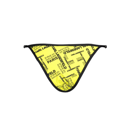 Karl Lagerfeld Yellow Elastane Swimwear