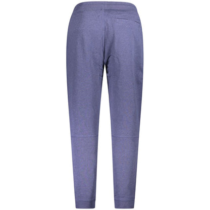 Joggers by Hugo Boss for men in cotton blue presents a tailored silhouette, showcasing a tailored and long cut with a refined for a truly tailored aesthetic.