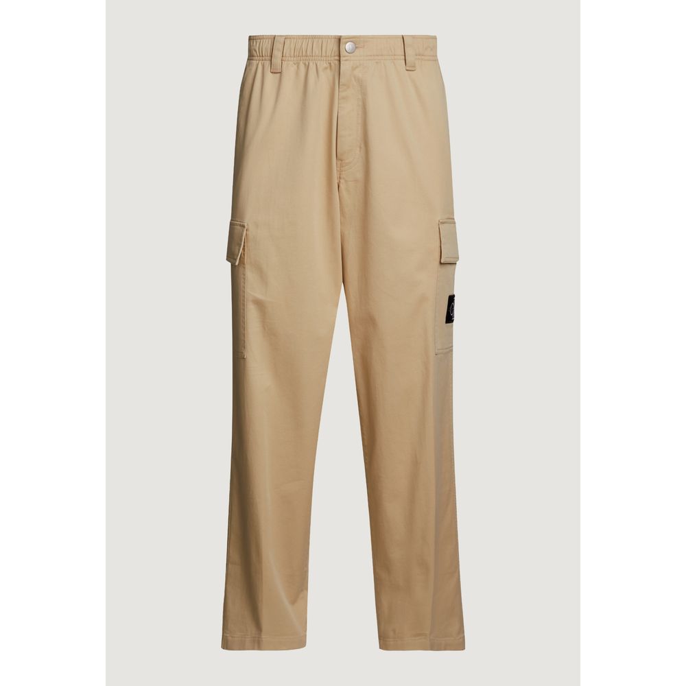 Calvin Klein Jeans Beige Recycled Cotton Pant