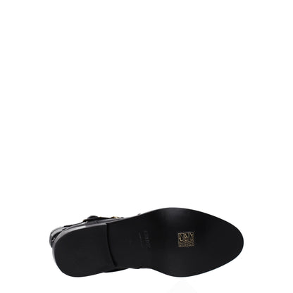 Celine Black Leather Flat Boots