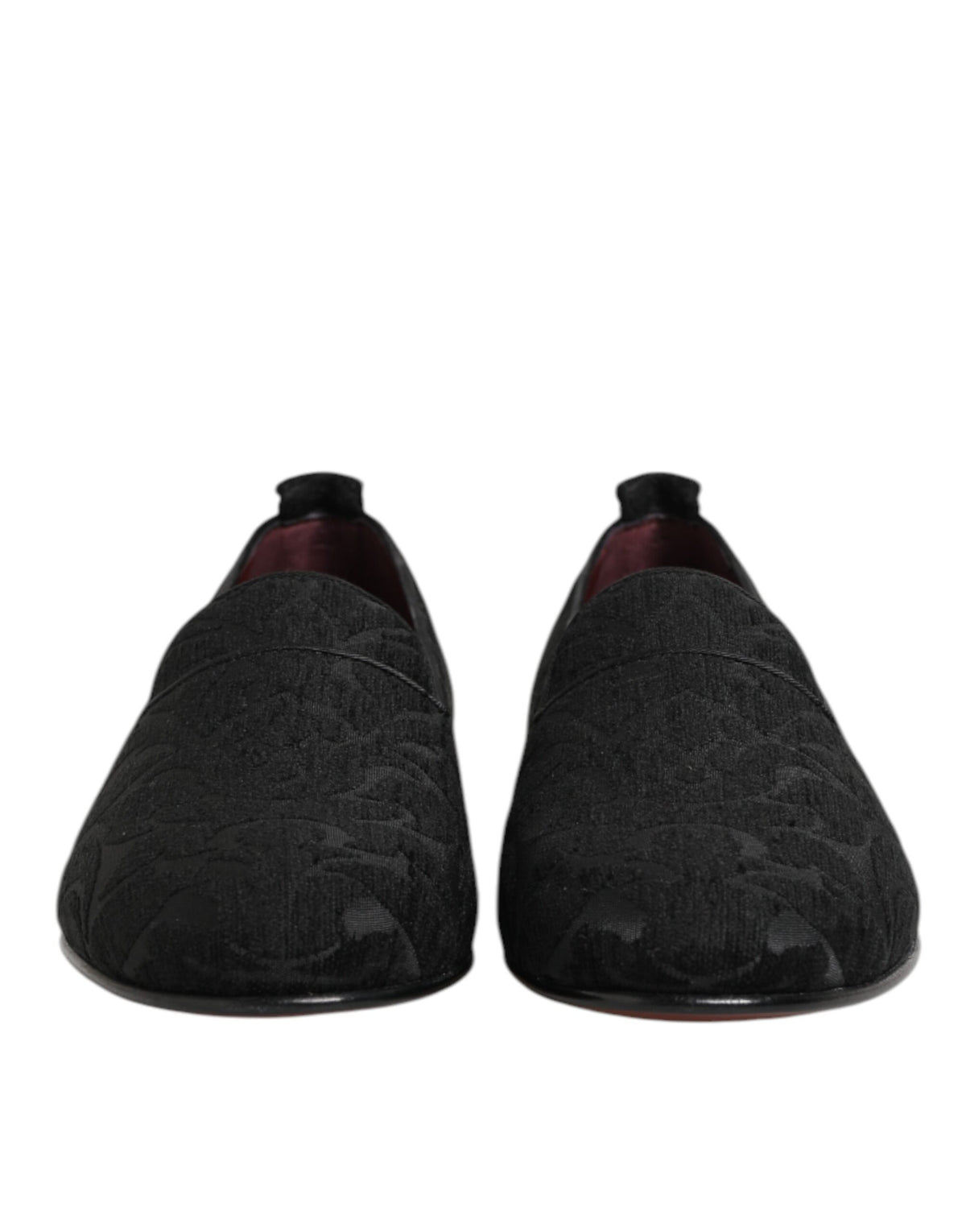 Dolce & Gabbana Men's Polyester Silk Calf & Goat Leather Loafer Slip-On Shoes - Black