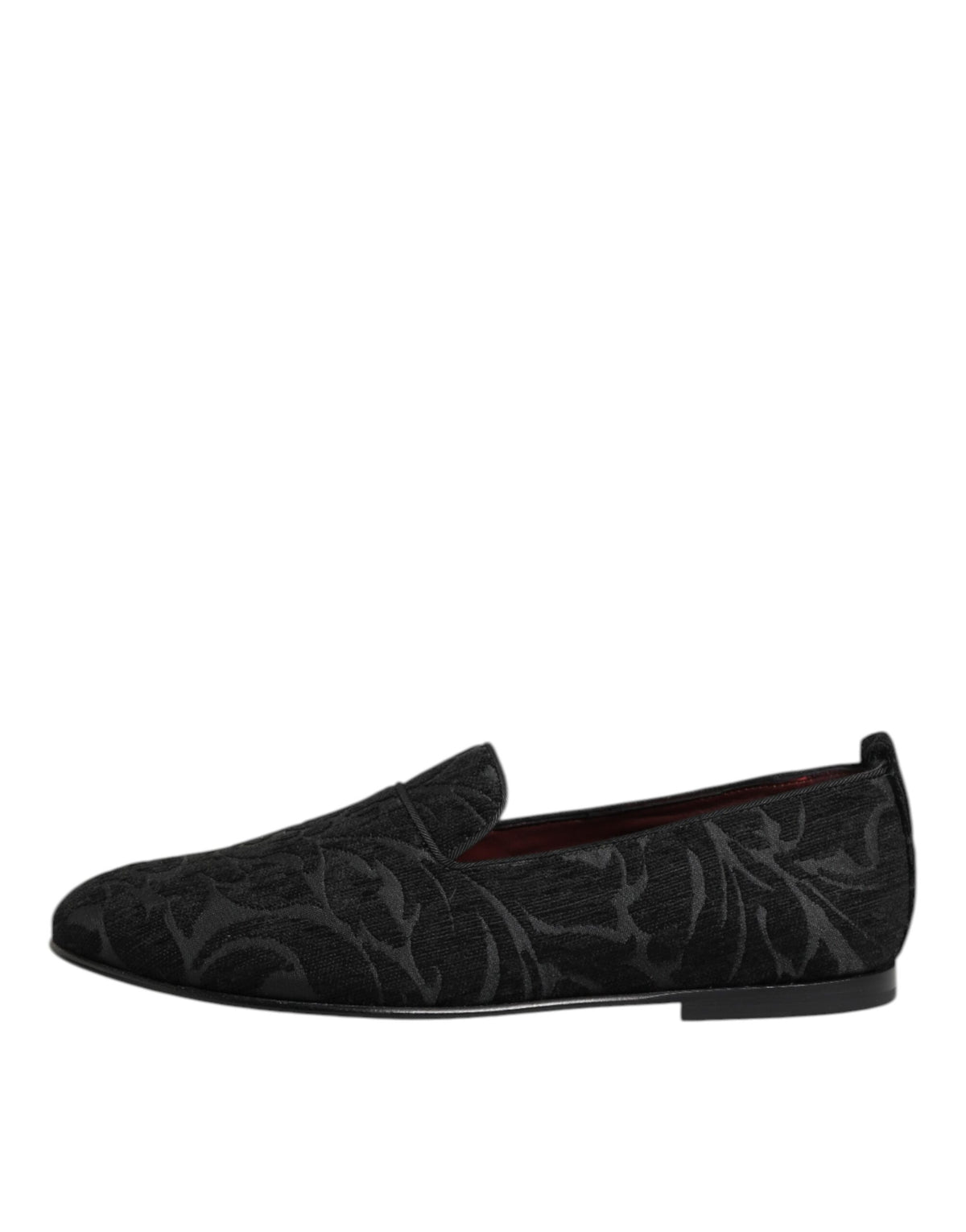 Dolce & Gabbana Men's Polyester Silk Calf & Goat Leather Loafer Slip-On Shoes - Black