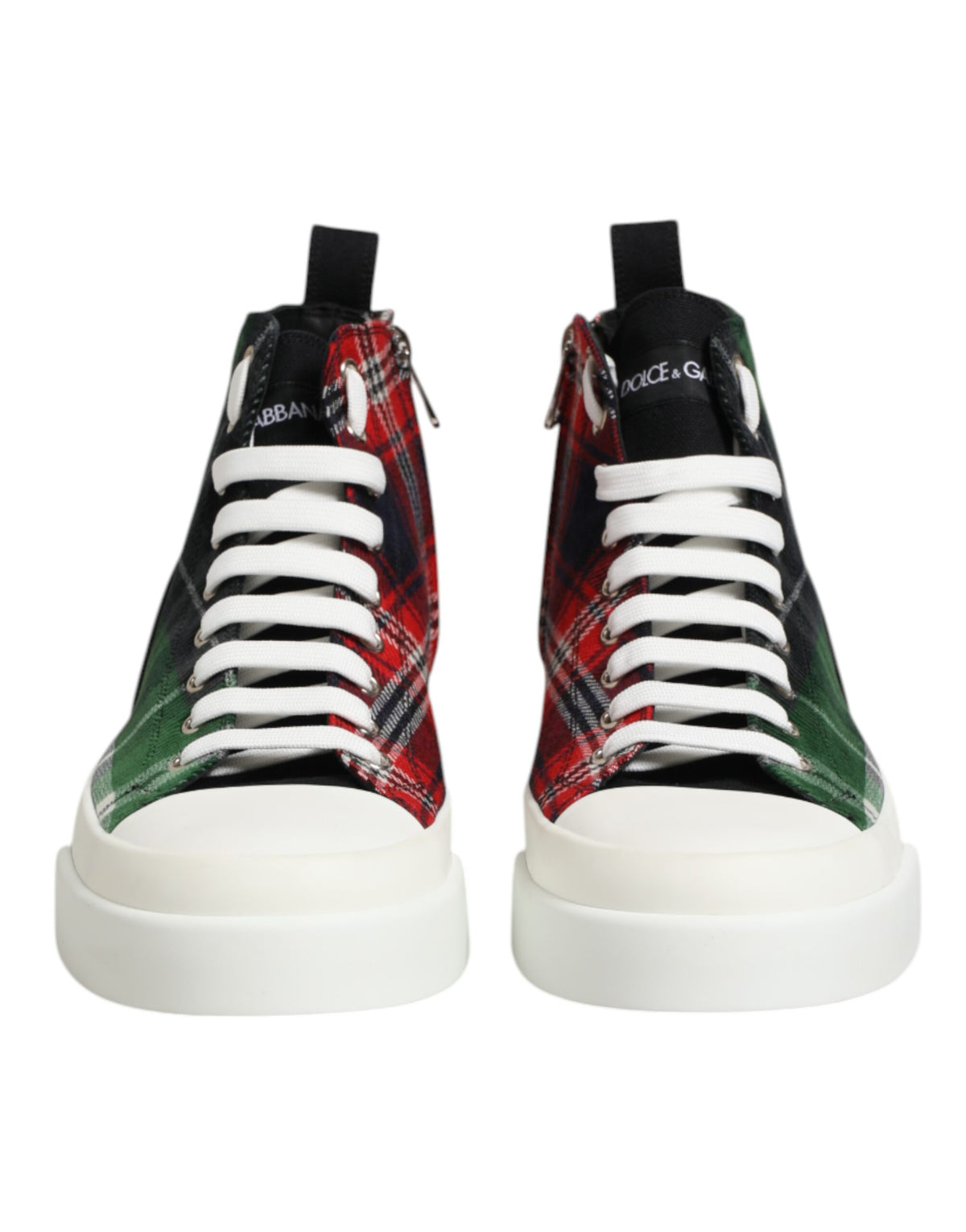 Dolce & Gabbana Men's High Top Virgin Wool Cotton Calf & Goat Leather Sneakers - Multicolor