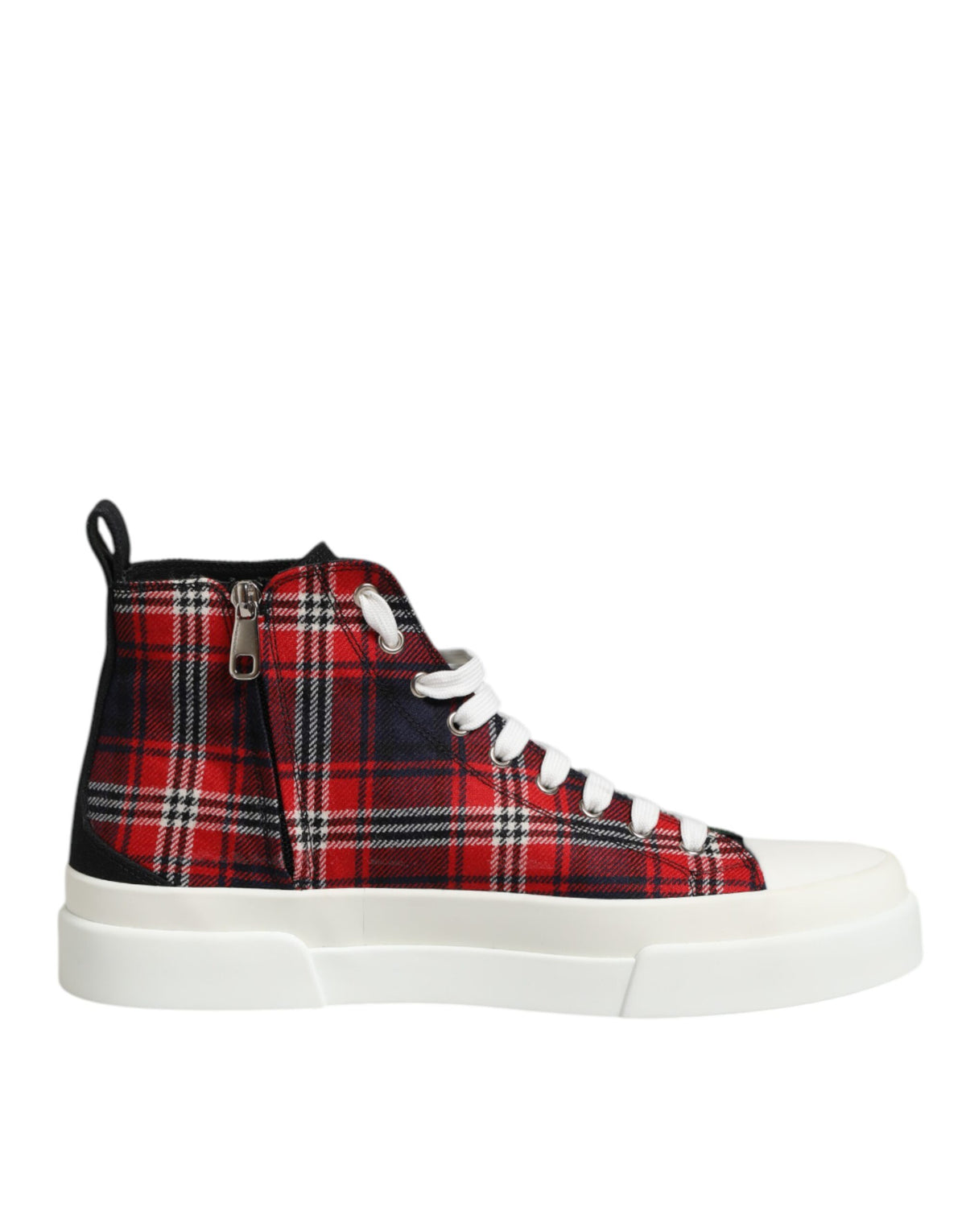 Dolce & Gabbana Men's High Top Virgin Wool Cotton Calf & Goat Leather Sneakers - Multicolor