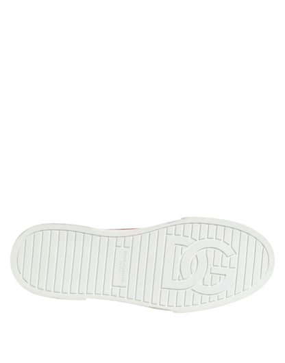 Dolce & Gabbana Men's High Top Virgin Wool Cotton Calf & Goat Leather Sneakers - Multicolor
