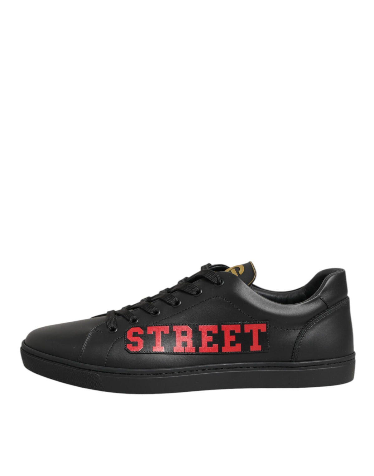 Dolce & Gabbana Men's Low Top Calf & Goat Leather Rubber Sneakers - Black
