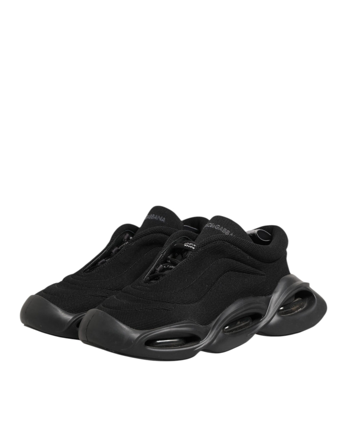 Dolce & Gabbana Men's Low Top Chunky Polyamide Viscose Polyester & Polyurethane Sneakers - Black