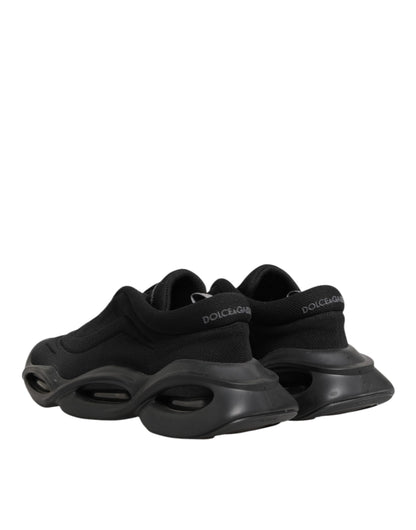 Dolce & Gabbana Men's Low Top Chunky Polyamide Viscose Polyester & Polyurethane Sneakers - Black
