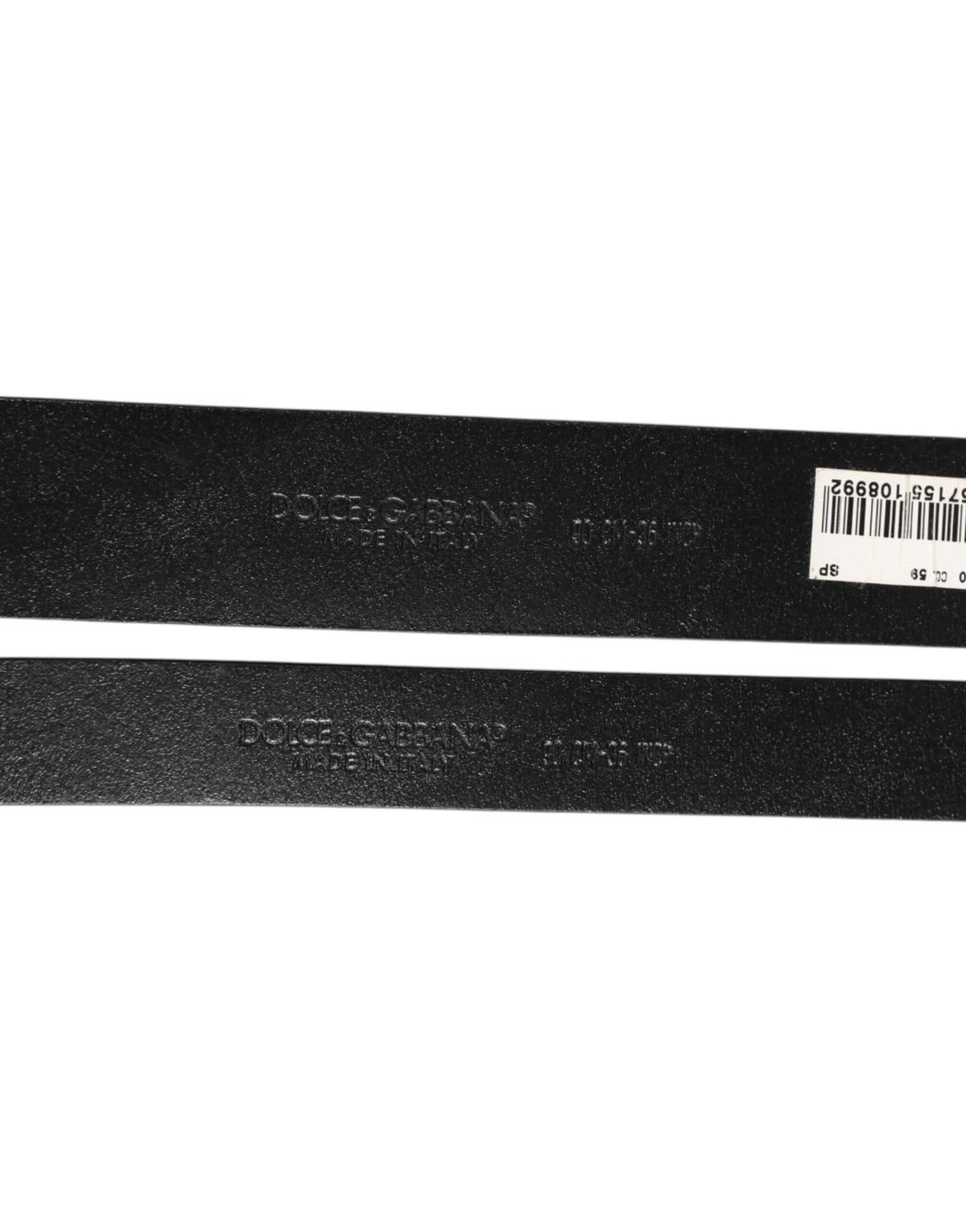Dolce & Gabbana Calfskin Leather Belt - Black Silver