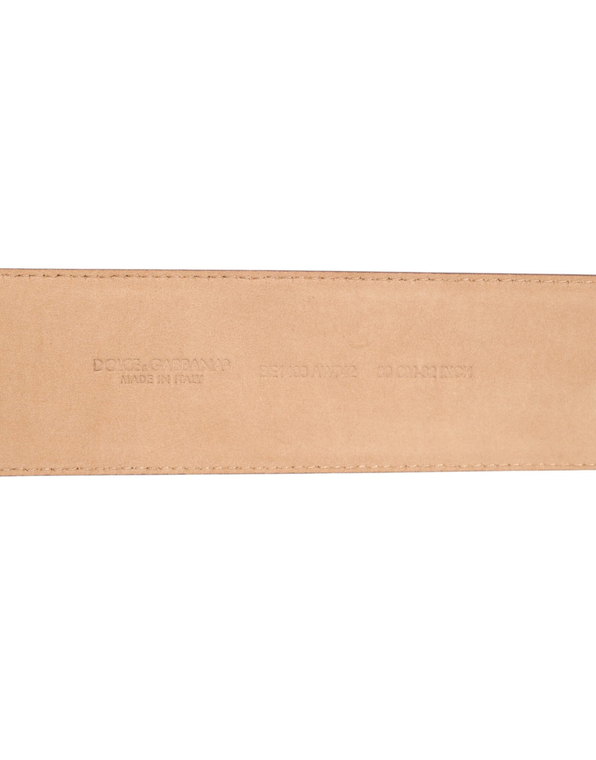 Dolce & Gabbana Calf Leather Belt - Burgundy Gold