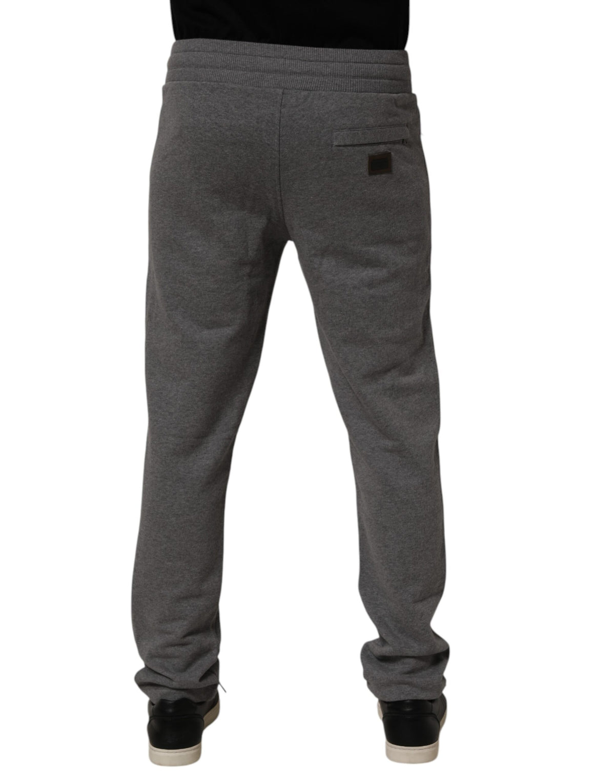 Dolce & Gabbana Men's Tapered Leg Athletic Relaxed Fit Regular Cotton Jogger Sweatpants - Gray