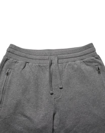 Dolce & Gabbana Men's Tapered Leg Athletic Relaxed Fit Regular Cotton Jogger Sweatpants - Gray