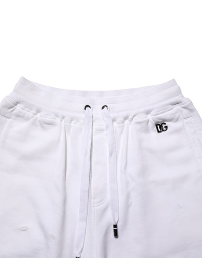 Dolce & Gabbana Men's Relaxed Fit Regular Cotton Bermuda Shorts - White