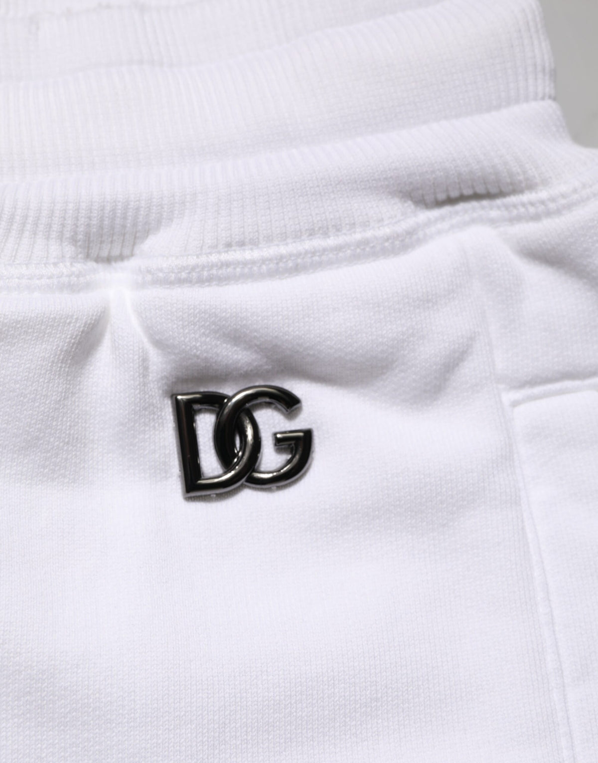 Dolce & Gabbana Men's Relaxed Fit Regular Cotton Bermuda Shorts - White