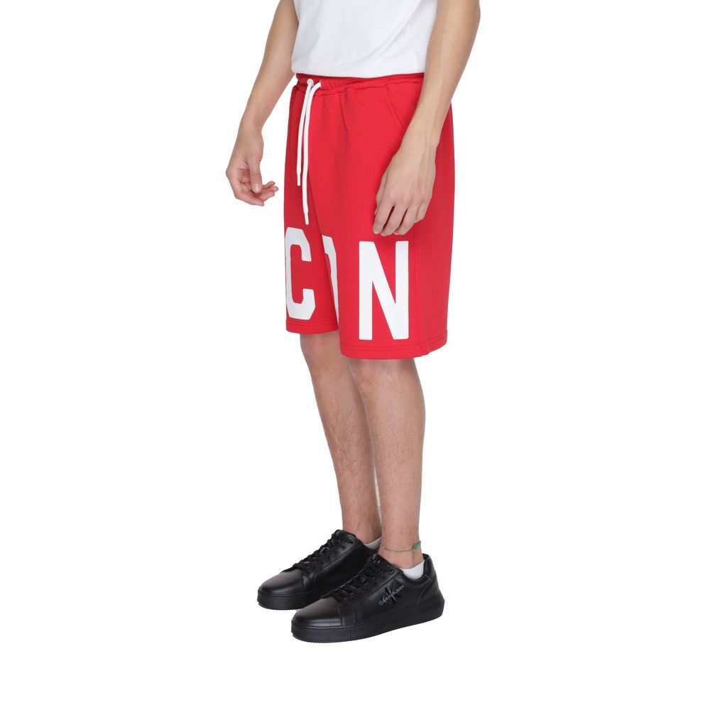 Icon Red Cotton Bermuda
