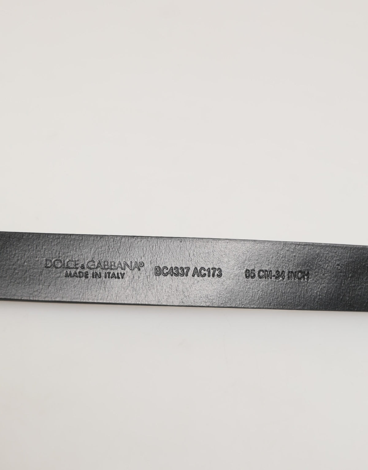 Dolce & Gabbana Calf Leather Belt - Black Silver