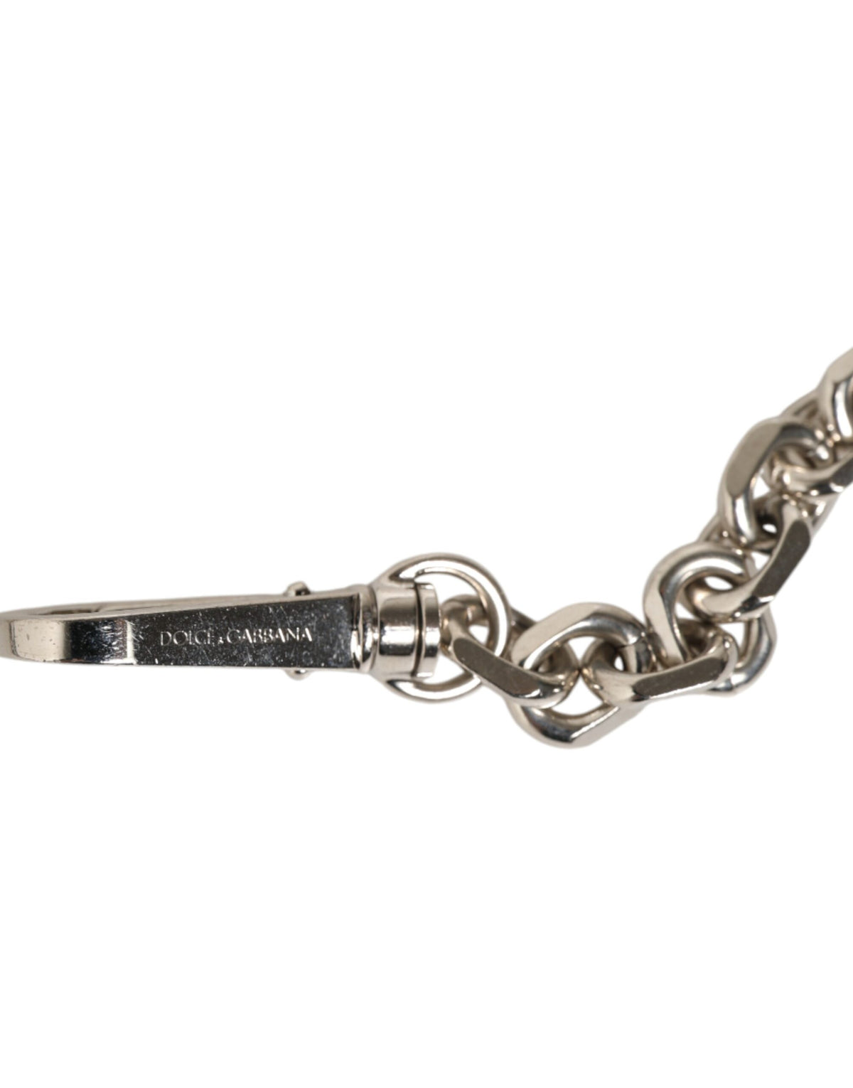 Dolce & Gabbana Brass Plastic Calf Leather Shoulder Strap - Black Pearl Silver White