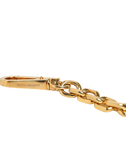 Dolce & Gabbana Brass Plastic Calf Leather Shoulder Strap - Black Gold Pearl White