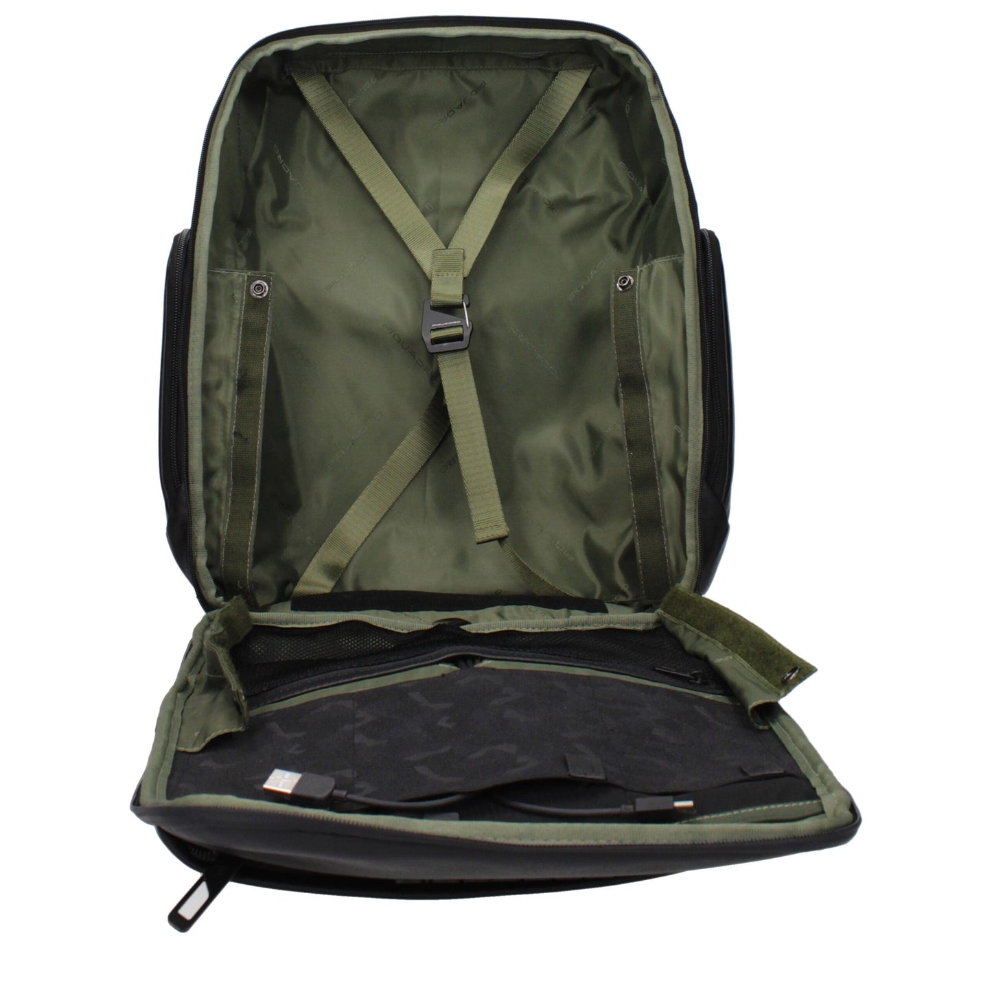 Piquadro Black Leather Backpacks
