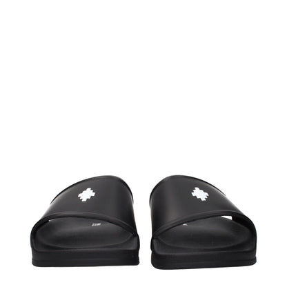 Marcelo Burlon Black Cotton Slippers Sandals