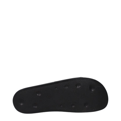 Marcelo Burlon Black Cotton Slippers Sandals