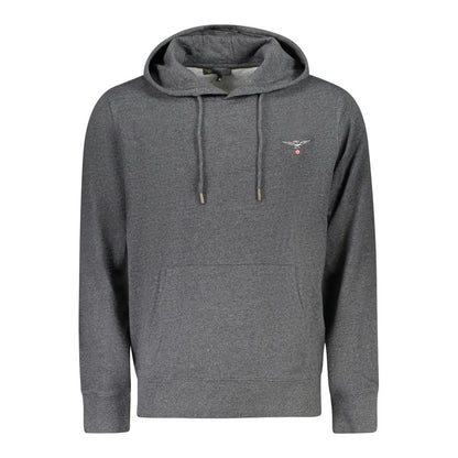 Sweatshirt Hoodie by Accademia Militare for men in cotton polyester gray showcases a city-ready silhouette, artfully detailed with a signature round hooded neckline and for a city-ready finish.