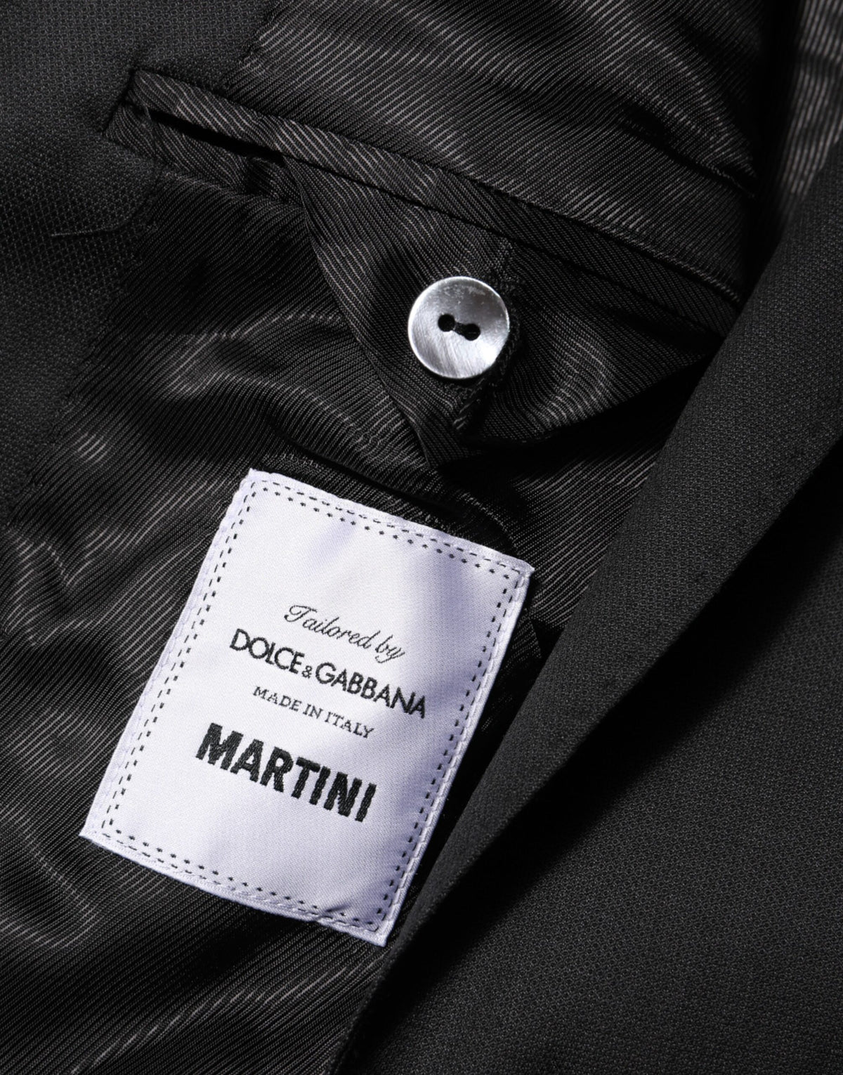 Dolce & Gabbana Men's Single Breasted Virgin Wool & Rayon Blazer - Black