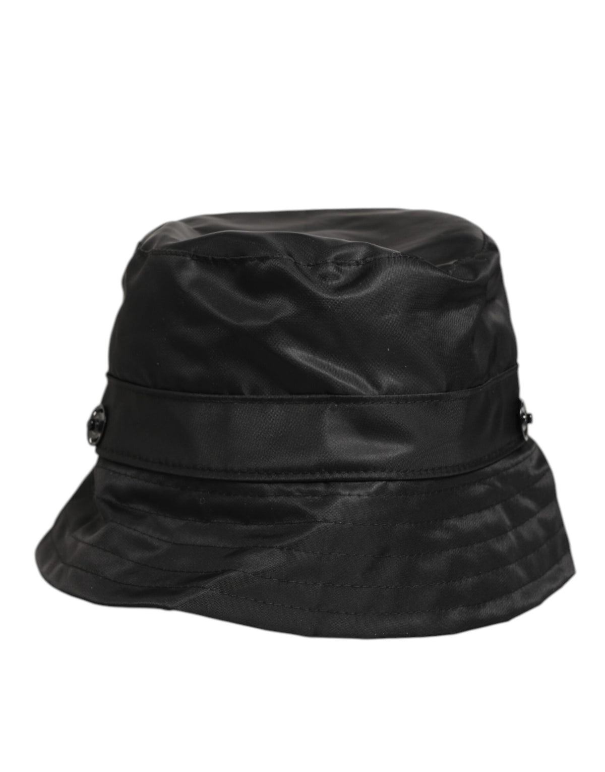 Dolce & Gabbana Cotton Polyamide & PVC Bucket Hat - Black